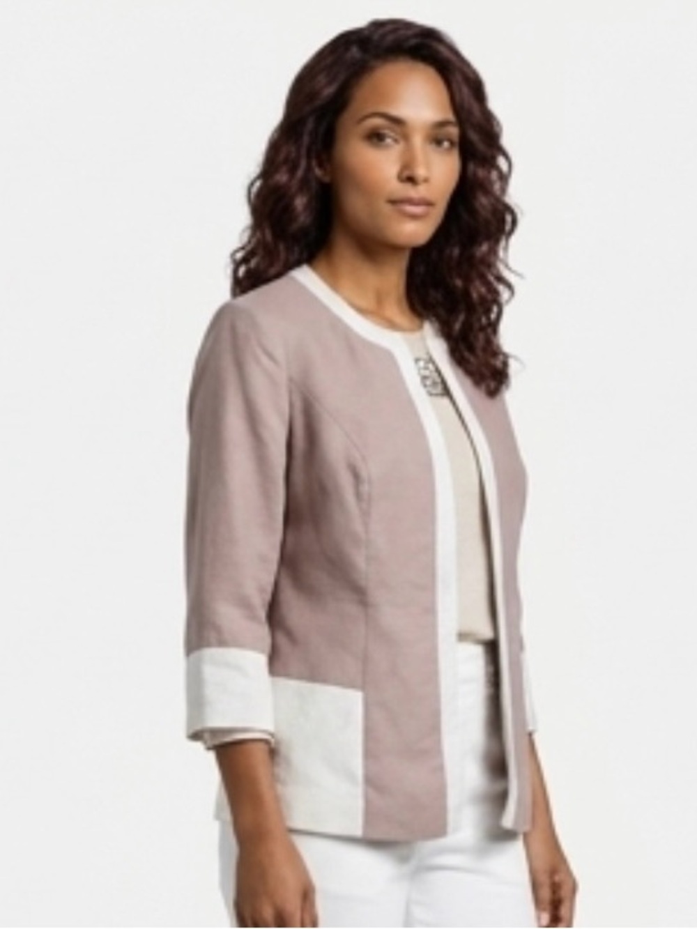 Chico’s beautiful reversible jacket  size 0 ( small) 3/4 sleeve length. …